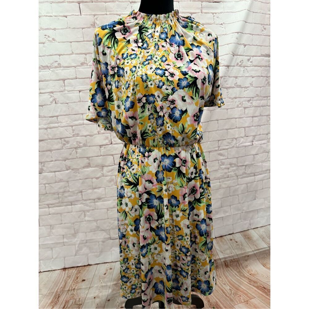 Maggy London polyester flower summer  dress‎  size 6